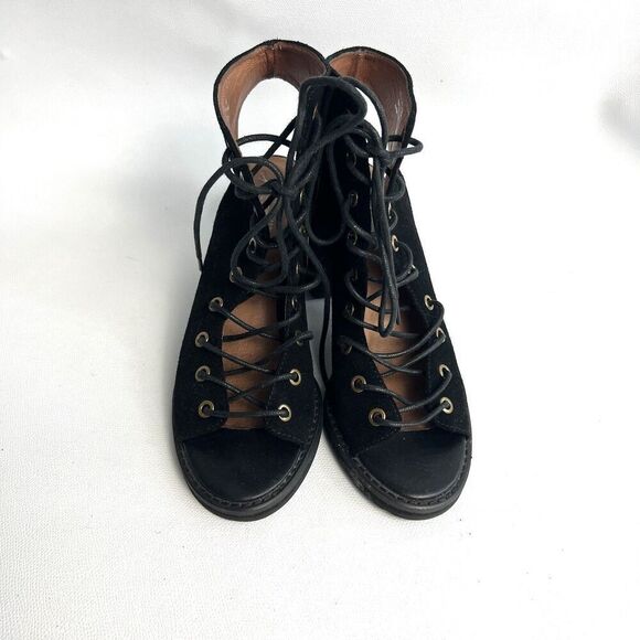 Jeffrey Campbell X Free People Booties Women’s 8 Suede Lace Up Western Boho EUC - Picture 3 of 8
